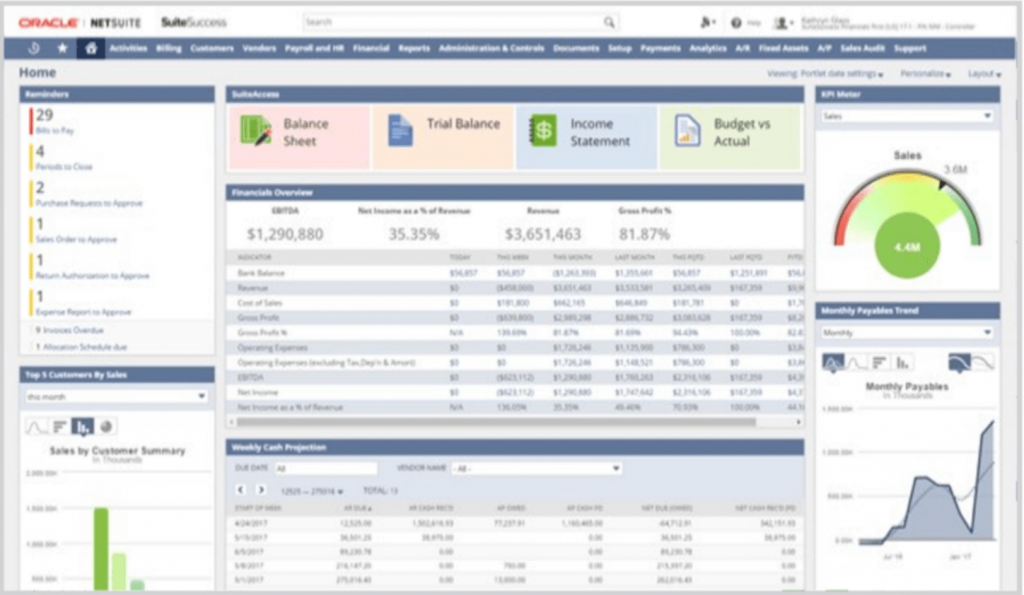 Relatórios do NetSuite ERP