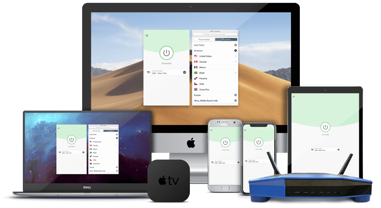 Tela do Express VPN
