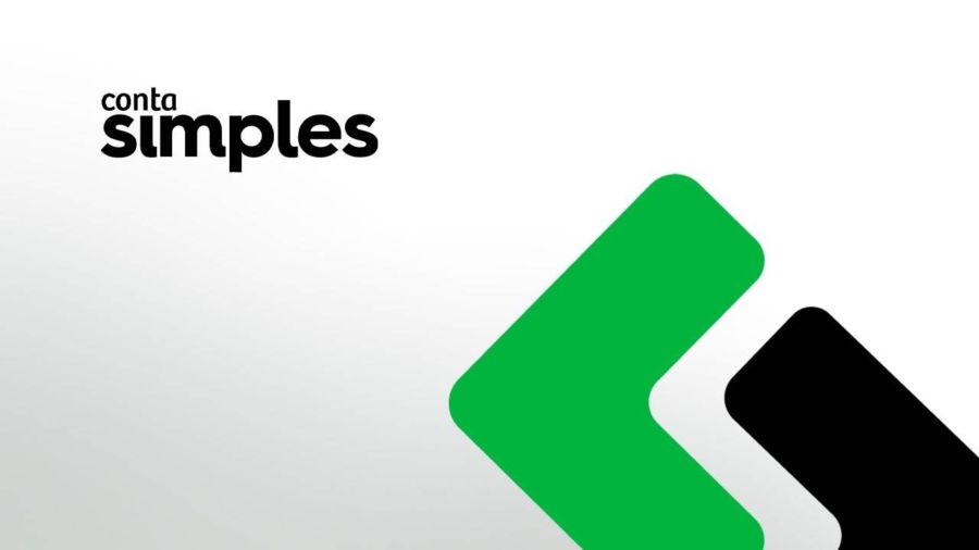 Logo do conta simples com cores preto e verde