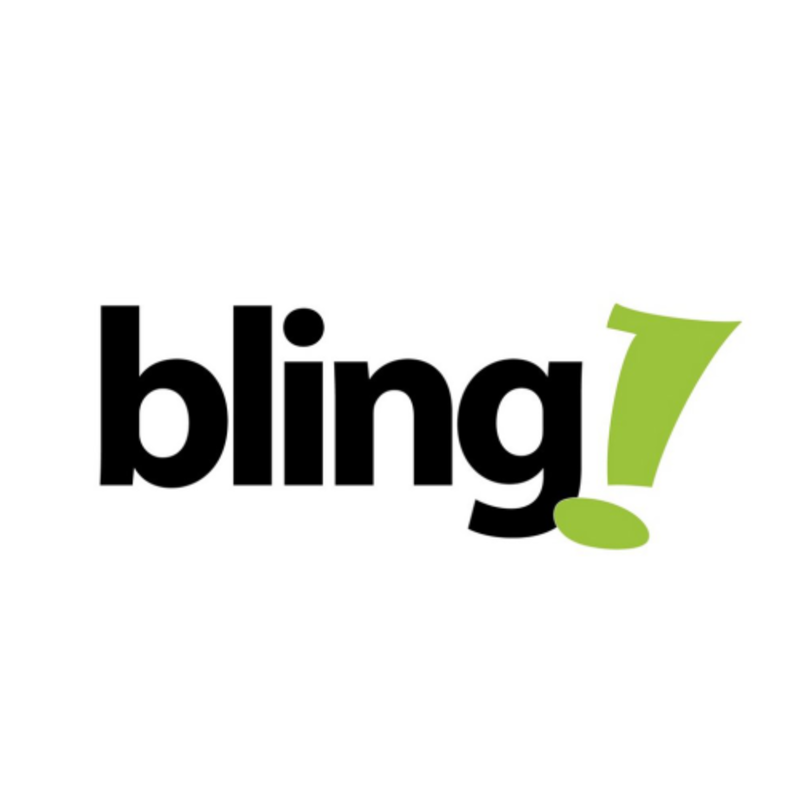 Logo do Bling ERP com letras em preto e verde