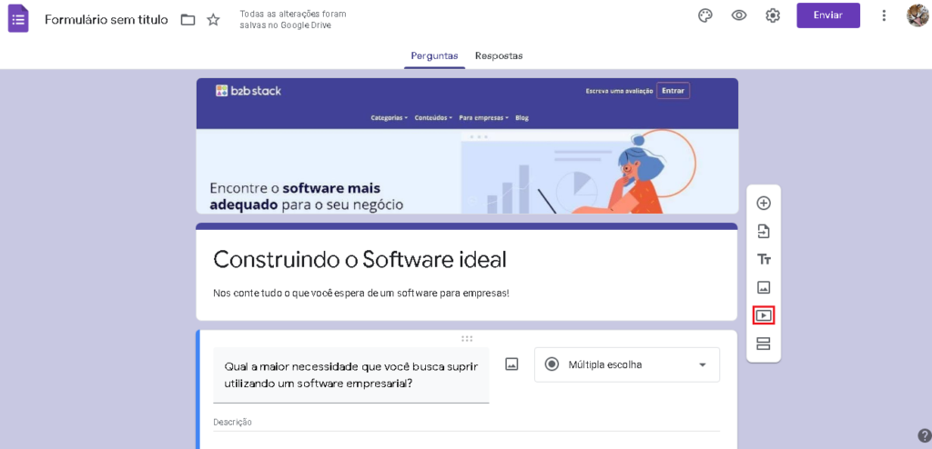 Google Forms na B2B Stack