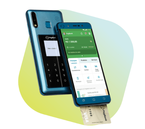 Imagem do PagPhone, celular com função de cartão de crédito do PAgSeguro