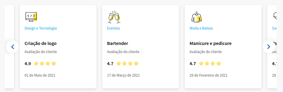 icones do aplicativo da Getnninjas