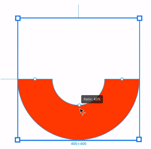 A imagem mostra a criação de um logo no Figma. O logo tem forma de 'U' com a cor vermelha
