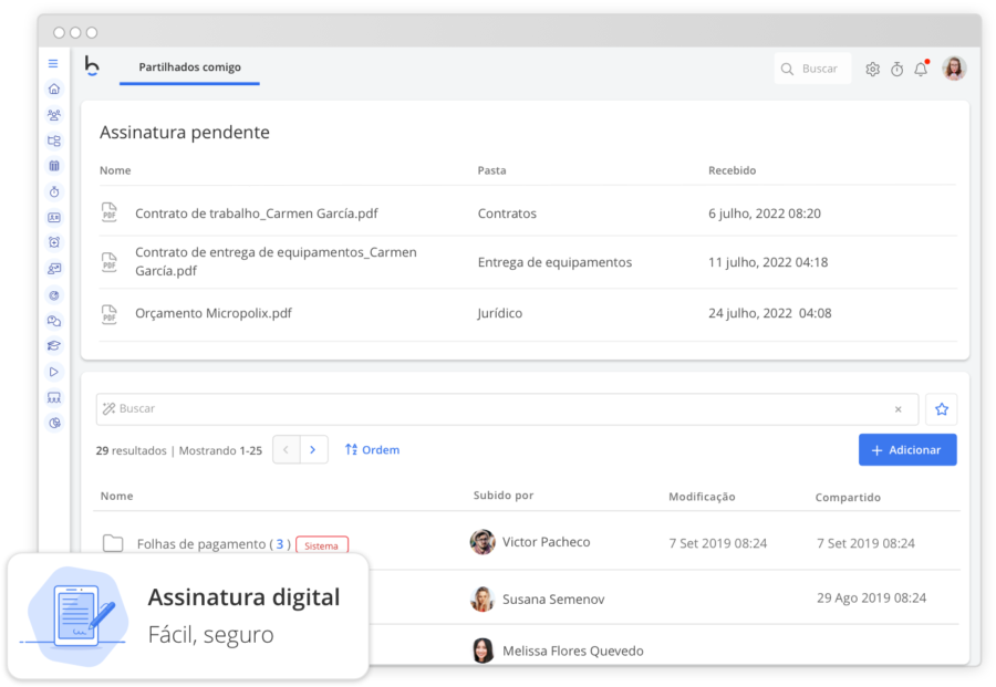 Gestão de documentos Bizneo HR