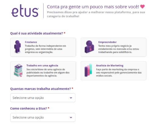 Primeiros Passos: Como cadastrar uma conta de anúncios na Etus 