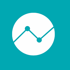 Logo do Working Nomads com o fundo azul e um gráfico em um circulo branco