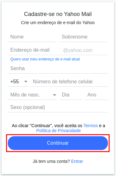 Como excluir a conta do Yahoo! Mail