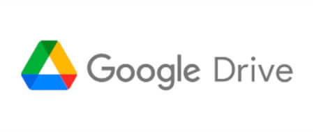 Logo do Google Drive. O logo possui um triangulo com as cores verde claro e escuro, amarelo dourado, laranja, azul e azul escuro