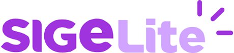 Logo do SigeLite em tons de roxo