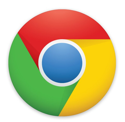 Imagem do logo do Google Chrome. A imagem mostra um circulo com as cores vermelho, verde e amarelo e ao centro um novo circulo, esse na cor azul