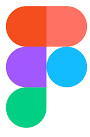 Logo do Figma. A imagem tem algumas formas que formam a letra F. As formas possuem as seguintes cores: 'vermelho, salmão, roxo, azul claro e verde'