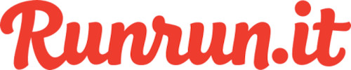 Imagem do logo da runrun.it, ferramenta que auxilia na redução do retrabalho. O logo possui as letras na cor vermelha