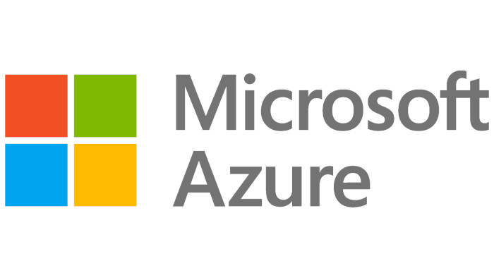 Logo do Microsoft azure. Ao lado esquerdo do nome existe um desenho de uma janela formada por quatro quadrados. Na ordem da esquerda para direita e de cima para baixo, os quadrados possuem as cores: vermelho, verde, azul e amarelo
