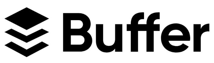 Logo do Buffer, ferramenta de gestão de redes sociais. O logo possui a cor preta