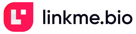 Imagem do logo do Linkme.bio. Ferramenta de link na bio. 