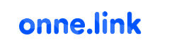 Logo do Onne.link, ferramente de link na bio . O logo tem a cor azul