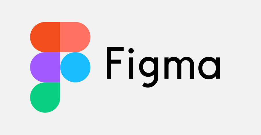 Logo do Figma. O logo possui formas ao lado esquerdo do nome que forma a letra 'F'
