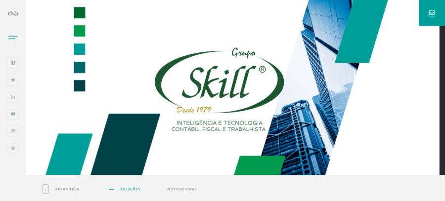 Página inicial do site grupo Skill com soluções de gestão de fluxo de caixa