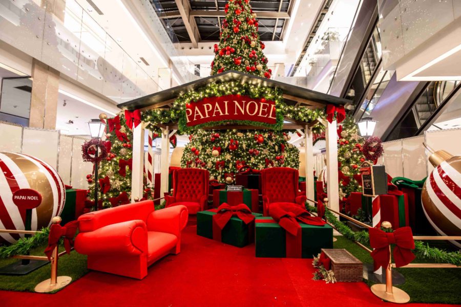 Exemplo de decoração de Natal em Shopping