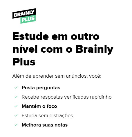 Imagem mostra os benefícios do Brainly Plus
