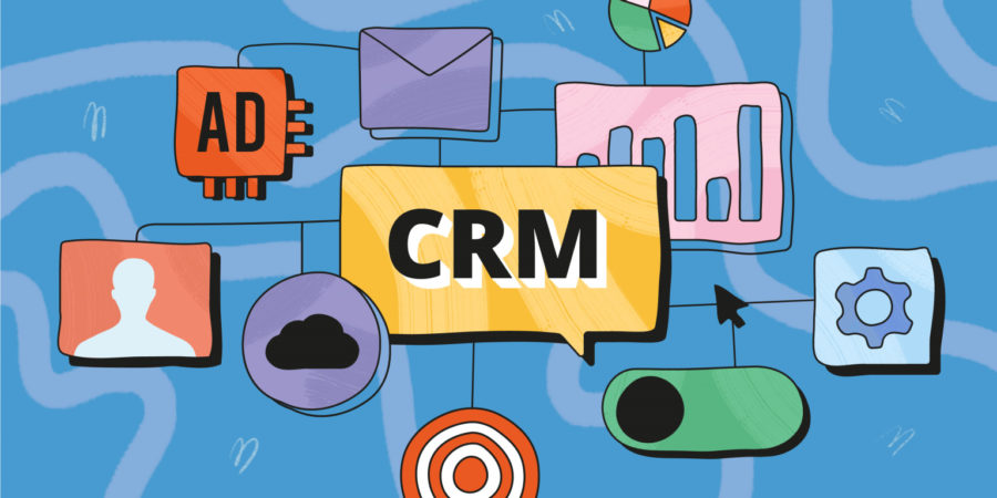 Imagem com a palavra CRM, que facilita a explicação do texto sobre a qualidade do CRM