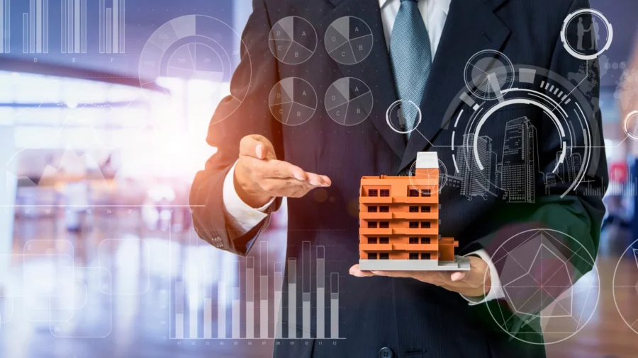 Imagem representa a procura por imóveis por meio do marketing imobiliário e inteligência artificial no mercado imobiliario