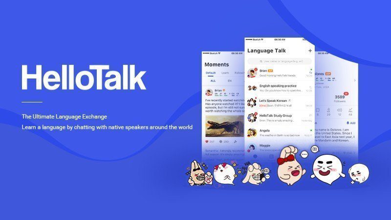 hellotalk - exemplo de tela